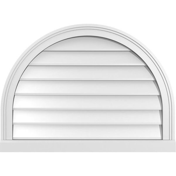 Round Top Surface Mount PVC Gable Vent w/ 2